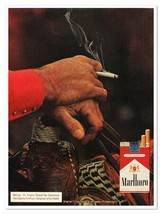 Print Ad Marlboro Cigarettes Cowboy&#39;s Hands Vintage 1973 Advertisement - £7.74 GBP