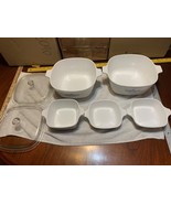 Corning Ware Blue Cornflower (2) P-2 1/2-B Dishes & Lids (1) P-43-B & (2) P-41 - $49.49