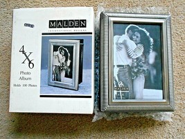 Malden Silver Band 4&quot; x 6&quot; Photo Frame/Album hold 100 photos - $16.82