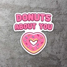Donut Doughnut Pink Vinyl Sticker 3.5 In Wide Includes Two Stickers New - £9.32 GBP