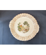 American Limoges Platter  11&quot; round Chateau France white 22K gold trim v... - £15.43 GBP