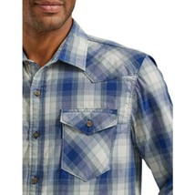 Wrangler Pocket Checked Shirt Western Worker Lumberjack Slim Fit Long Sleeve M - £15.92 GBP