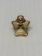 Vintage Gold Tone Guardian Angel Tie Pin Brooch Estate Fashion Jewelry F... - $7.91
