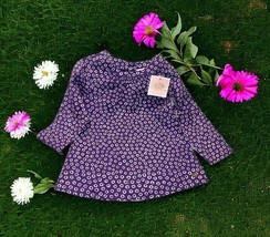 Juicy Couture Infant Girls Long Sleeve Dress 12/18 Months Purple White H... - $25.73