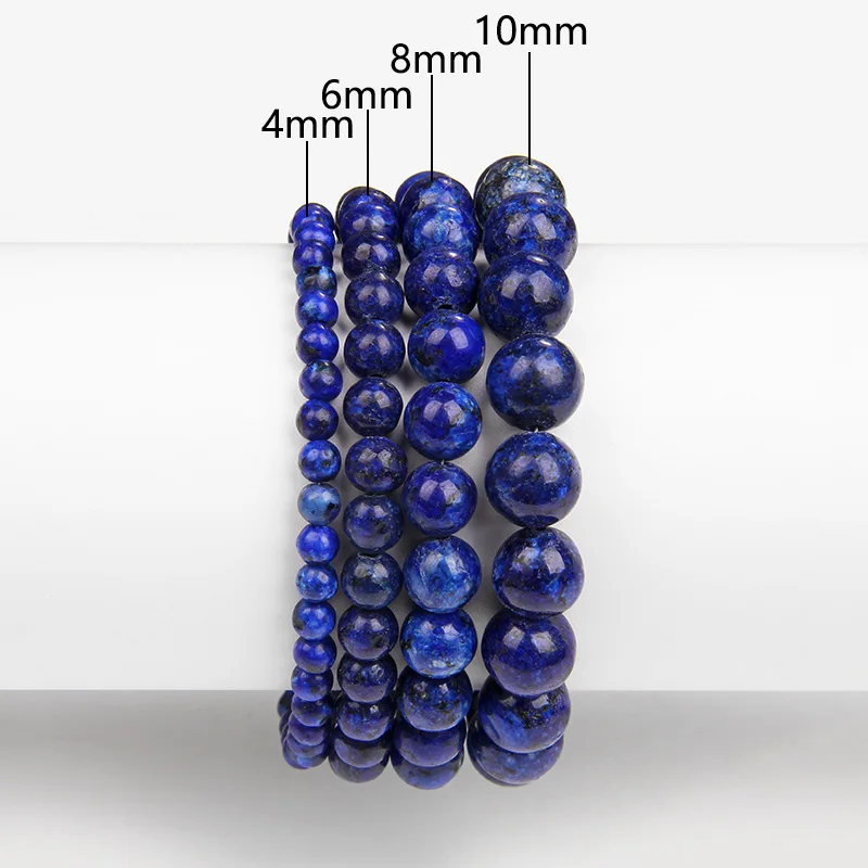 House Home Colorful Natural Stone Bracelet Agates Lapis Lazuli Round A B... - £19.54 GBP