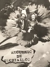 1940s RPPC Fancy Couple Tourist Memories of Xochimilco Mexico City Postcard - $13.99