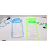 2Pack Green &amp; Blue Floating Waterproof Cell Phone Pouch Cover For iPhone... - $11.97 CAD