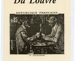 Cafe Du Louvre Menu Republique Francaise Cezanne Cover Escoffier - $17.82
