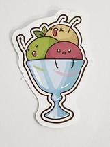 Ice Cream Scoops with Faces Multicolor Sticker Decal Cute Embellishment ... - £2.03 GBP