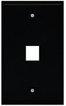RiteAV Blank Wall Plate for Keystone Jacks - Black 1 Gang 1 Port - $6.29