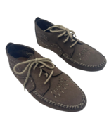 EUC Hush Puppies Women's Moccasins Low Lace Up 58335 Leather Brown Size 6.5 N - £19.01 GBP
