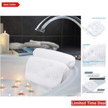 Luxury Bath Pillow with 4D Air Mesh &amp; 7 Suction Cups for Ultimate Relaxa... - $59.35