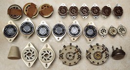 24 Vintage 7-Pin &amp; More Vacuum Tube Sockets for Preamp Tubes, Etc. New &amp;... - $69.29