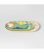 Room Essentials 3pk Melamine Trays Orange Green Set - $17.96 CAD