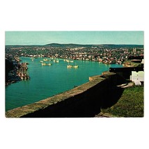 Vintage Postcard St John&#39;s Harbour Signal Lookout Newfoundland Canada Old Fort - £5.34 GBP