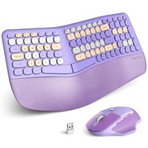 Ergonomic Keyboard And Mouse, 2.4G Usb Wireless Comfortable Natural Typing Split - £81.77 GBP