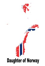 Daughter of Norway Norwegian Country Map Flag Poster High Quality Print - £5.51 GBP+