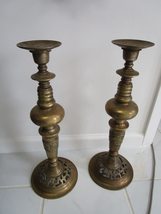 Compatible with Antique Bronze Standing Pillar Candle Holder, Made in China, Com - £82.47 GBP