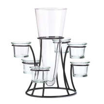 CIRCULAR CANDLE STAND WITH VASE - $39.95