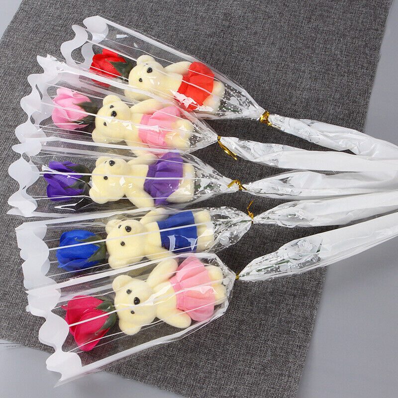 Teddy Bear Flower | Happy Birthday Gift | Single Bear Flower | Anniversa... - $9.98