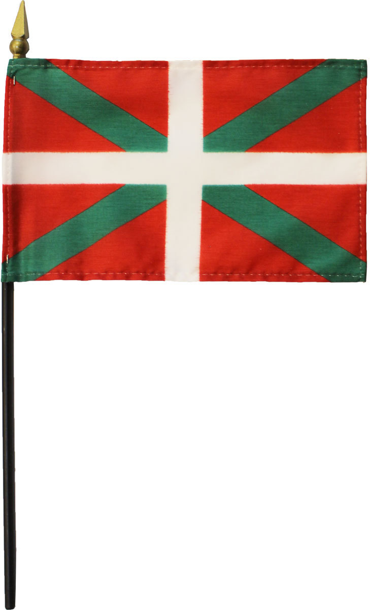 Basque - 4&quot;X6&quot; Stick Flag - $3.42