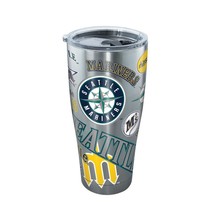 Tervis MLB Seattle Mariners All Over 30 oz. Stainless Steel Tumbler W/ Lid New - £23.37 GBP