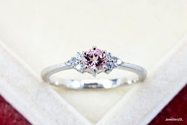Baby Pink Tourmaline Dainty Ring, Natural Tourmaline Ring for her - £25.48 GBP