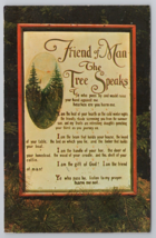 Friend of Man The Tree Speaks Poem Cook Forest State Park Pennsylvania P... - £11.28 GBP