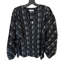 MASAI COPENHAGEN Beatriz Scrunch Sleeve Cotton Blouse Size Medium New - $24.75