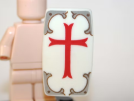 MBricks White and Red cross Templar Knight Shield for Toys Movie Minifig... - £2.70 GBP