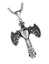 Cross Necklace for Women,Angel Wings Cross Necklace - £37.67 GBP