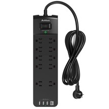 Power Strip - Surge Protector With 10 Outlets And 4 Usb Ports, 6 Feet Ex... - £29.71 GBP