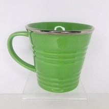 Starbucks Coffee 2007 Green Gold Ribbed 14 Fl oz Tea Mug Coffee Cup - $14.75