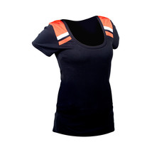 Ladies Blank Tshirts w/ Orange White Shoulder Accents - £82.44 GBP