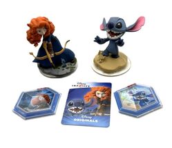 Disney Infinity Brave&#39;s Merida and Stitch, 2 Discs &amp; Card  - Set of 2 Fi... - $255.90 MXN