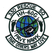 4&quot; AIR FORCE 33RD RQS HH-60G PAVE HAWK THAT OTHERS MAY LIVE EMBROIDERED ... - $28.99