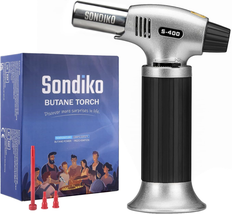 Butane Torch S400, Refillable Kitchen Lighter, Fit All Butane Tanks Blow Torch w - £16.57 GBP