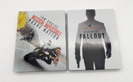 Lot of 2 Mission Impossible STEELBOOKS Blu Ray Rogue Nation, Fallout DVD - £29.86 GBP