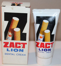 Vintage Zact Lion Dental Cream Expired Japanese Film Movie Prop 90 gram - £11.73 GBP