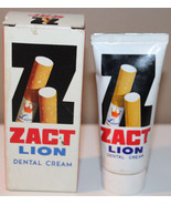 Vintage Zact Lion Dental Cream Expired Japanese Film Movie Prop 90 gram - £11.63 GBP