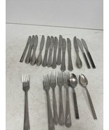 VTG Lot Of Silverware 20 Pieces Forks, Knives, &amp; Spoons - £31.13 GBP