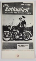 Elvis Presley Enthusiast Magazine Cover Harley Davidson Motorcycle  Postcard NOS - £14.65 GBP