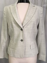 Tahari Women&#39;s Blazer Gray Plaid Fully Lined Women&#39;s 2 Button Size 10 - £23.71 GBP