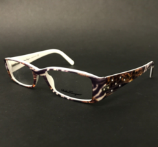 Salvatore Ferragamo Brille Rahmen 2594-B 487 Brown Weiß Leopard 51-16-135 - $80.03