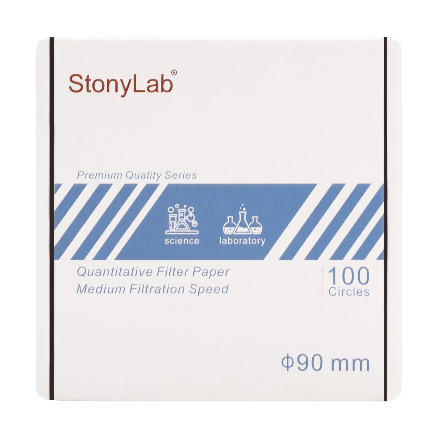 Stonylab Premium Quantitative Filter Paper Circles, 100-Pack Lab Ashless... - $36.99