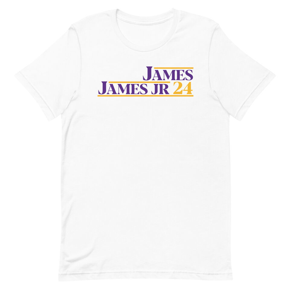 LEBRON JAMES & BRONNY JAMES JR. T-SHIRT 2024 Presidential Tee L.A. Basketball