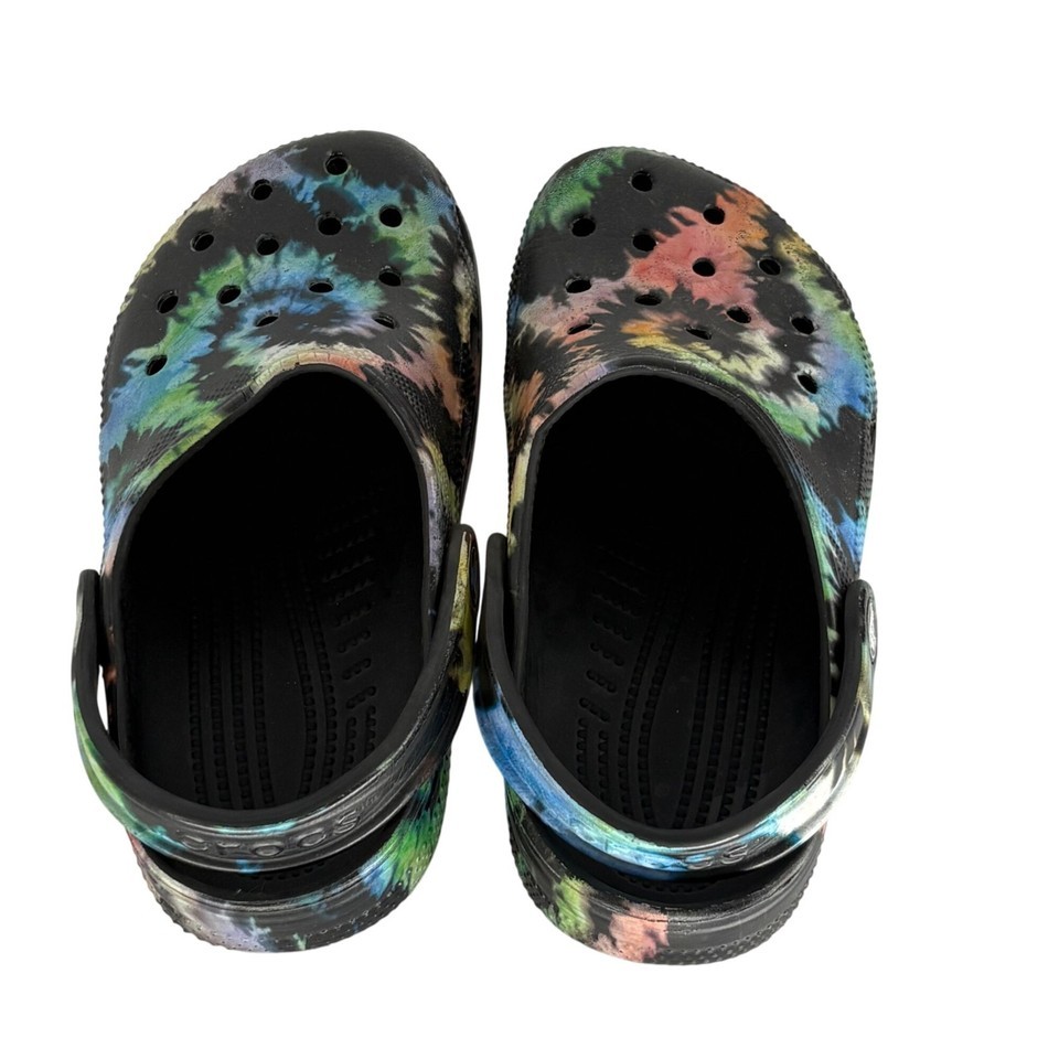 Crocs Classic Clog Black Groovy Tie-Dye Size 3 Juniors Item image 2