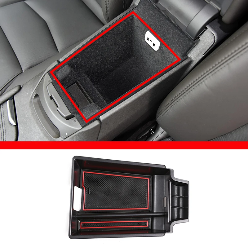 ABS Plastic Car Central Control Armrest Box Storage Box For Cadillac XT5 XT6 - £25.04 GBP