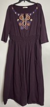 Wayward Fancies eShakti Cotton Floral Sleeve Ruched Knit Dress Size 1X-18W - £23.50 GBP