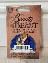 30TH ANNIVERSARY BEAUTY &amp; THE BEAST PIN COLLECTABLE NEW LIMITED EDITION - £30.30 GBP